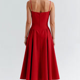 Odete - Vestido midi corpete estruturado