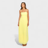 Flóssi - Vestido maxi amarelo