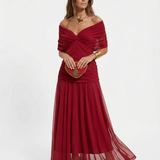 Vestido longo com decote em V