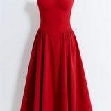 Odete - Vestido midi corpete estruturado