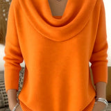 Iole | Pulôver com Gola Drapejada