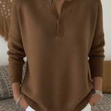 Ernesta | Pullover de Malha com Botões Henley