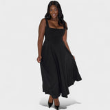 Maribel - Vestido Midi decote quadrado