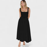 Maribel - Vestido Midi decote quadrado