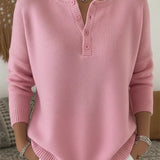 Ernesta | Pullover de Malha com Botões Henley