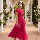 Seraphina | Elegante Maxi Vestido Plissado com Cintura Amarrada