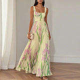 Oriah | Vestido Maxi Linha A Floral