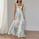 Oriah | Vestido Maxi Linha A Floral
