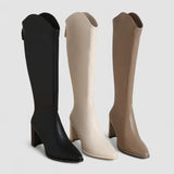 Hilda - Botas de salto Grosso e Elegância para o Inverno