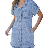 Kateřina | Vestido de camisa em denim