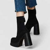 Olga - Botas com estilo moderno com o conforto da camurça
