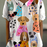 Tina - Camisa com Estampa de Cães