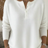 Ernesta | Pullover de Malha com Botões Henley