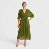 Ialina - Vestido elegante com cintura