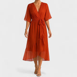 Ialina - Vestido elegante com cintura