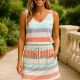 Gema - Vestido Mini com Riscas
