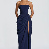 Adriana - Vestido Longo Drapeado com Fenda