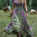 Serena - Vestido Maxi Curto Floral