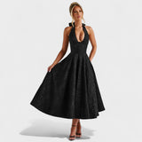 Efi - Vestido midi texturado