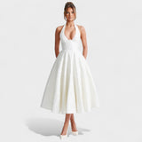Efi - Vestido midi texturado