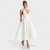 Efi - Vestido midi texturado