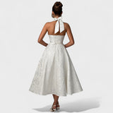 Efi - Vestido midi texturado