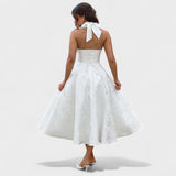 Efi - Vestido midi texturado