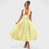 Efi - Vestido midi texturado