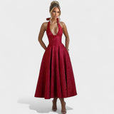Efi - Vestido midi texturado