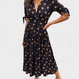 Mónica - Vestido Elegante de Bolinhas