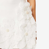 Vestido Mini Elegante Sem Mangas com Recorte