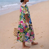 Paula - Vestido Floral em Aquarela