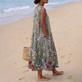 Viviana - Vestido de Campo Bordado Floral
