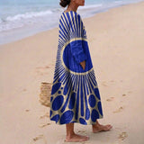 Denise - Vestido de Verão com Padrão Gráfico