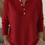 Ernesta | Pullover de Malha com Botões Henley