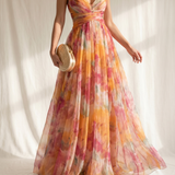 Giselle | Maxi-Vestido Encantador com Estampa Floral