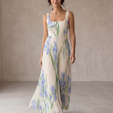 Oriah | Vestido Maxi Linha A Floral