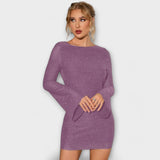Vestido de lantejoulas costas abertas