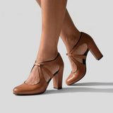 Joana - Sapatos de Salto com Tiras Cruzadas