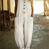 Graça - Macacão de Algodão Denim Lavado Vintage