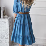 Barbora | Vestido de ganga casualmente elegante