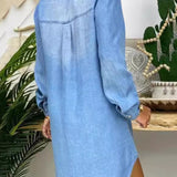 Dana | Vestido de camisa em denim casualmente elegante