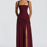 ZAFIRA | Vestido longo efeito laqueado
